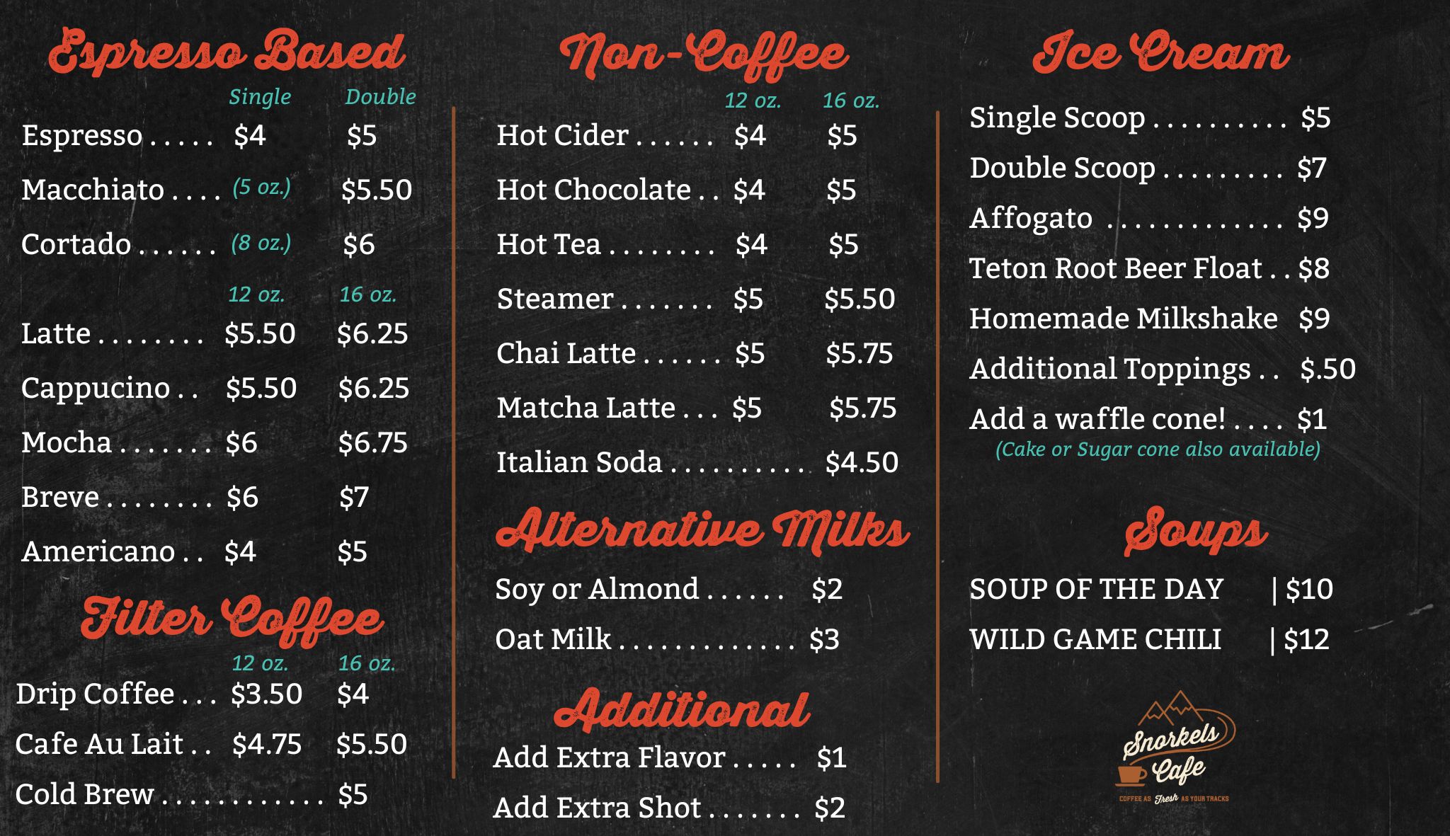 Snorkels Cafe Grand Targhee